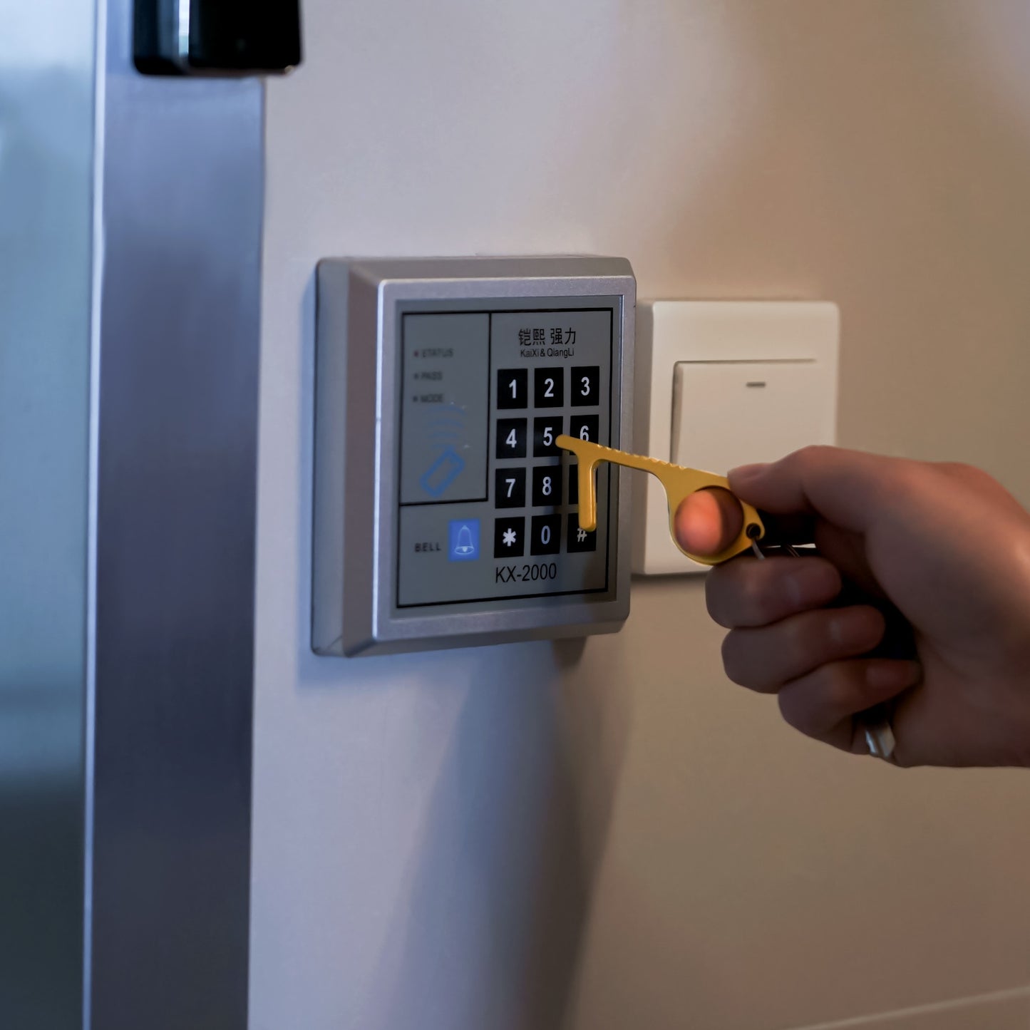 Antimicrobial Brass Contactless Key  Door Opener