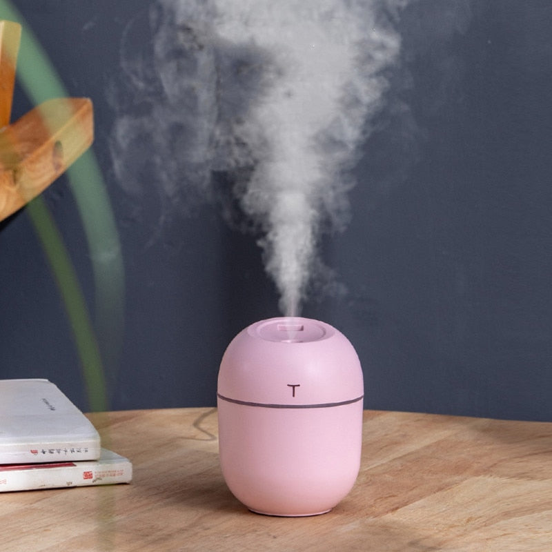 Ultrasonic Mini Air Humidifier 200ML Aroma Essential Oil Diffuser for Home Car USB Fogger Mist Maker with LED Night Lamp