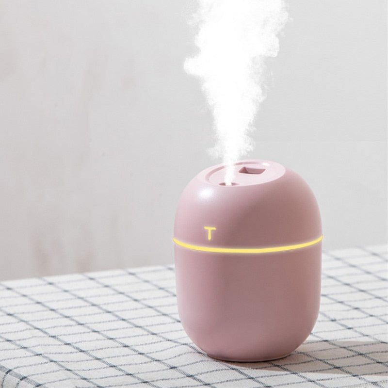 Ultrasonic Mini Air Humidifier 200ML Aroma Essential Oil Diffuser for Home Car USB Fogger Mist Maker with LED Night Lamp