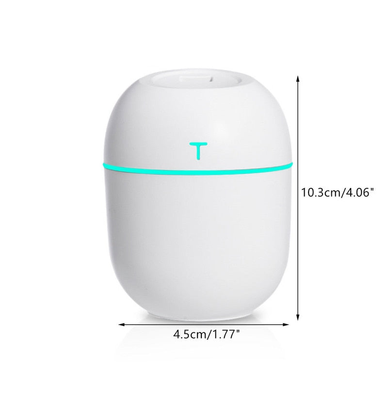 Ultrasonic Mini Air Humidifier 200ML Aroma Essential Oil Diffuser for Home Car USB Fogger Mist Maker with LED Night Lamp