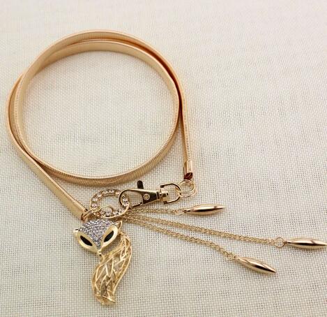 Retro Chain Belts For Women Waistbands All-Match Multilayer Long Tassel
