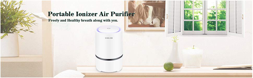 RIGOGLIOSO Air Purifier Air Cleaner for Home HEPA Filters 5v USB  cable Low Noise Air Purifier with Night Light Desktop GL2103