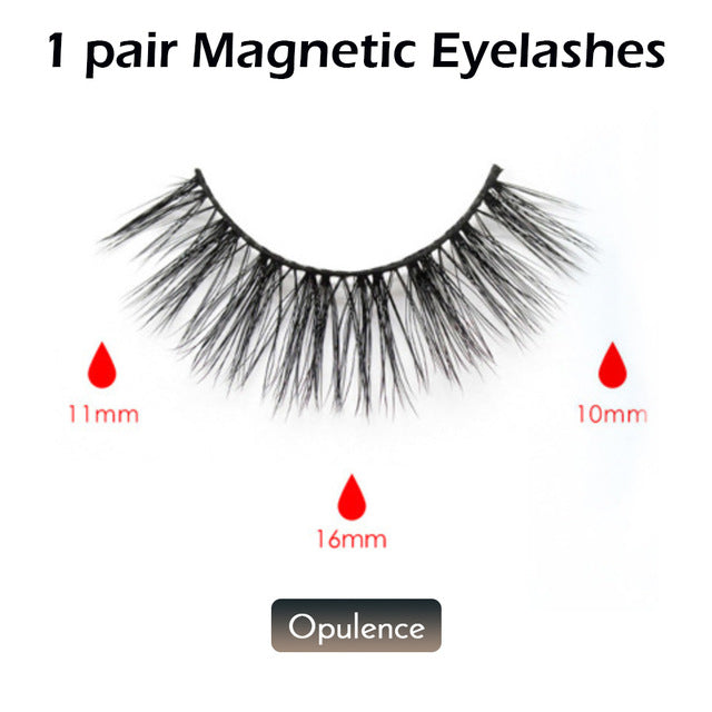 Double Layer Magnetic False Eyelashes & Magnetic Eyeliner 5 Magnets Natural Soft Fake Eyelashes Extension 2 Pairs with Tweezers