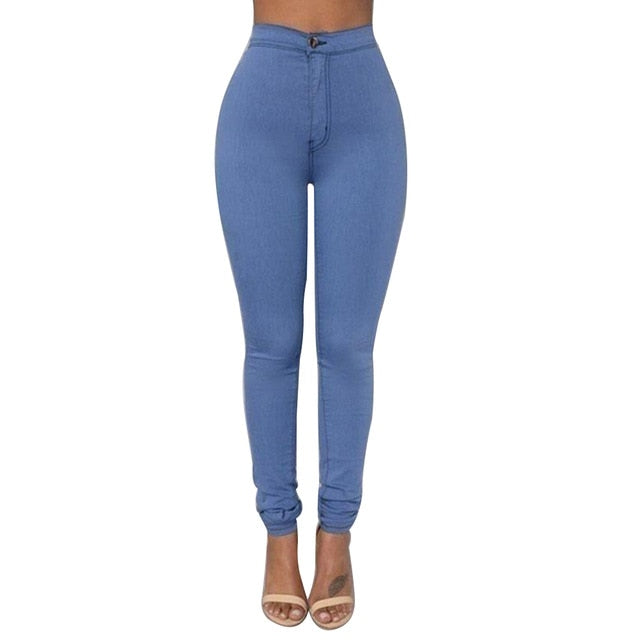 High waisted jeans blue