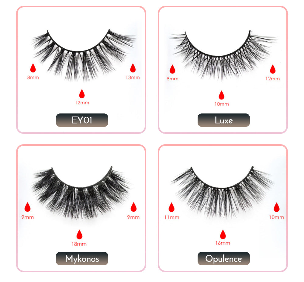 Double Layer Magnetic False Eyelashes & Magnetic Eyeliner 5 Magnets Natural Soft Fake Eyelashes Extension 2 Pairs with Tweezers