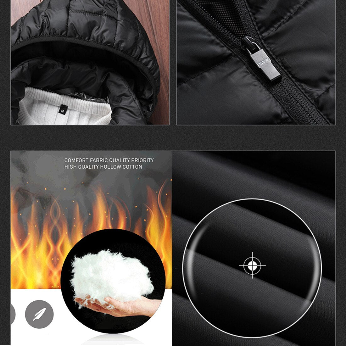 USB Electric Battery Heating Hooded Jacket