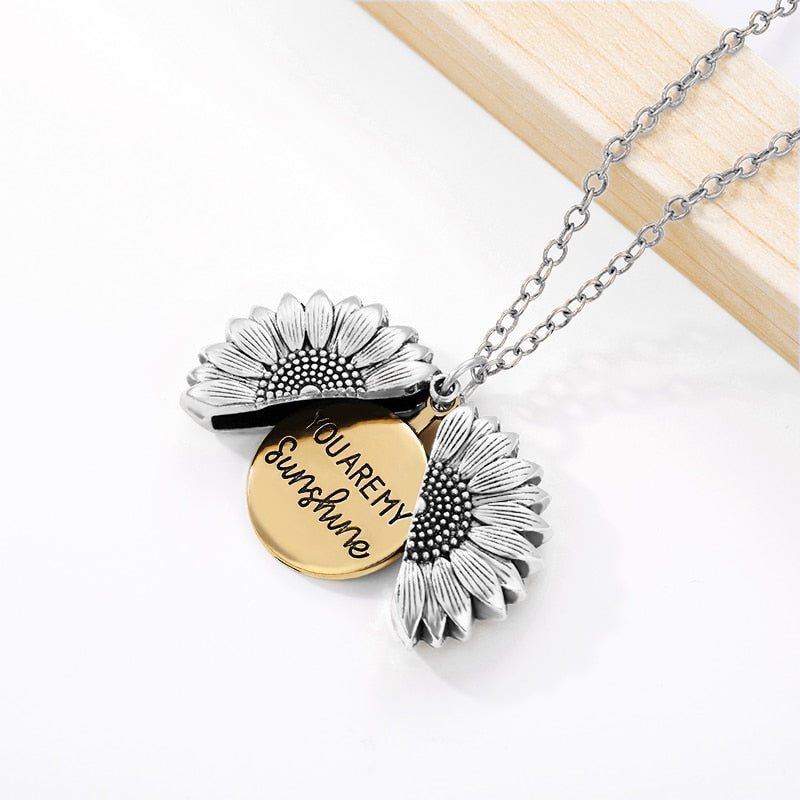 Sunflower Necklaces For Women Stainless Steel