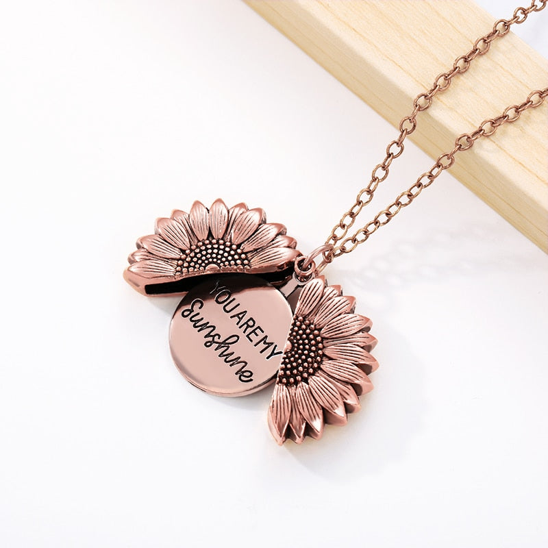 Sunflower Necklaces For Women Stainless Steel